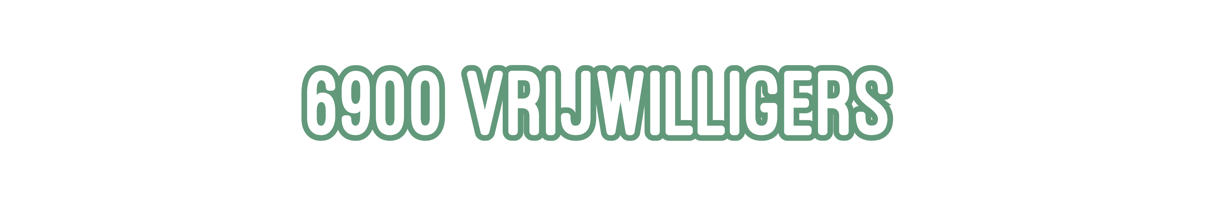 6900 vrijwilligers